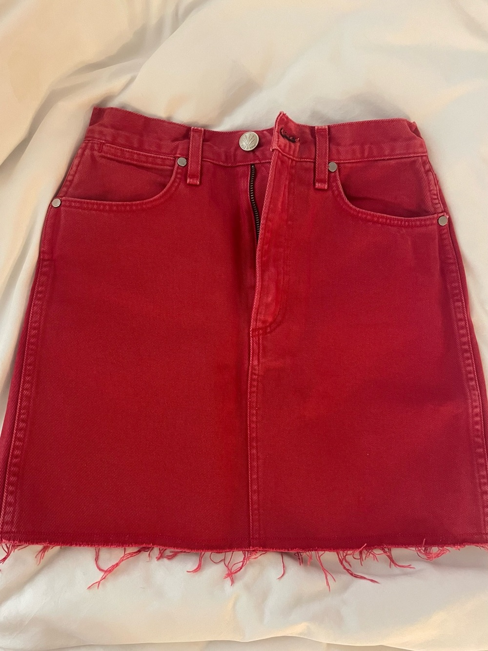Rag & Bone red mini skirt